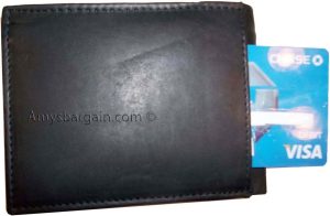 New style leather man's wallets 9 Credit card ID window 2 suede lined bill slots - Image 3