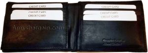 New style leather man's wallets 9 Credit card ID window 2 suede lined bill slots - Image 4