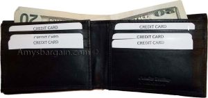 New style leather man's wallets 9 Credit card ID window 2 suede lined bill slots - Image 9