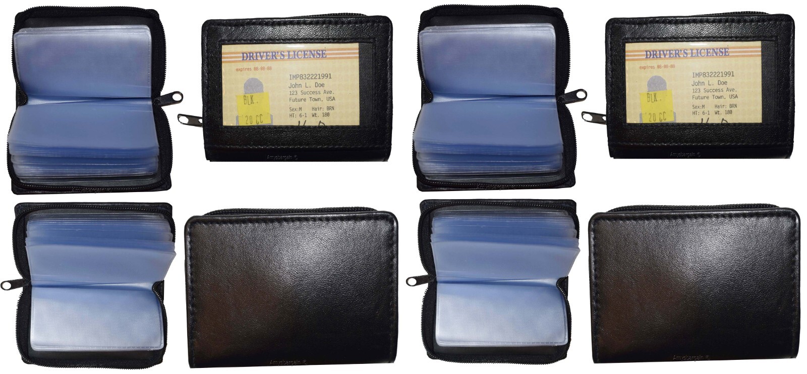 RFID Zip Around Leather Business Card ID Credit card picture case 30 card slots - Image 8