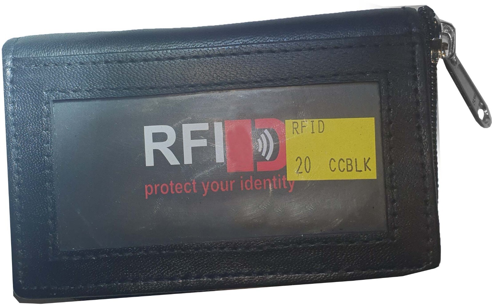 RFID Zip Around Leather Business Card ID Credit card picture case 30 card slots - Image 9
