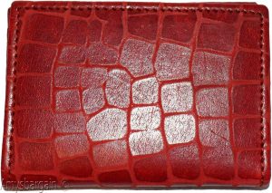 RFID leather business credit card case crocodile skin printed transparent ID new - Image 3