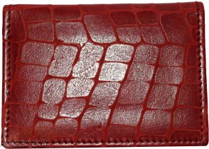 RFID leather business credit card case crocodile skin printed transparent ID new - Image 4