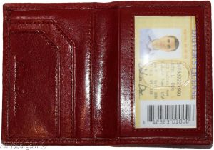 RFID leather business credit card case crocodile skin printed transparent ID new - Image 5