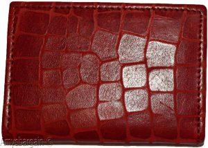 RFID leather business credit card case crocodile skin printed transparent ID new - Image 6