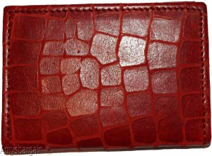 RFID leather business credit card case crocodile skin printed transparent ID new - Image 7