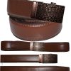 Real Leather Men’s Belt. (L) Automatic lock. Dress & Casual belt. Fashion belt".