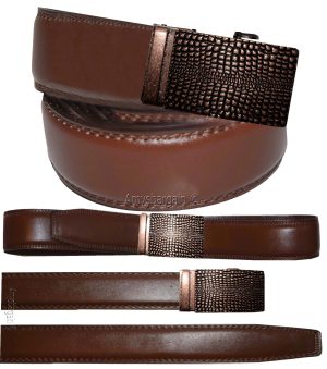 Real Leather Men’s Belt. (L) Automatic lock. Dress & Casual belt. Fashion belt".