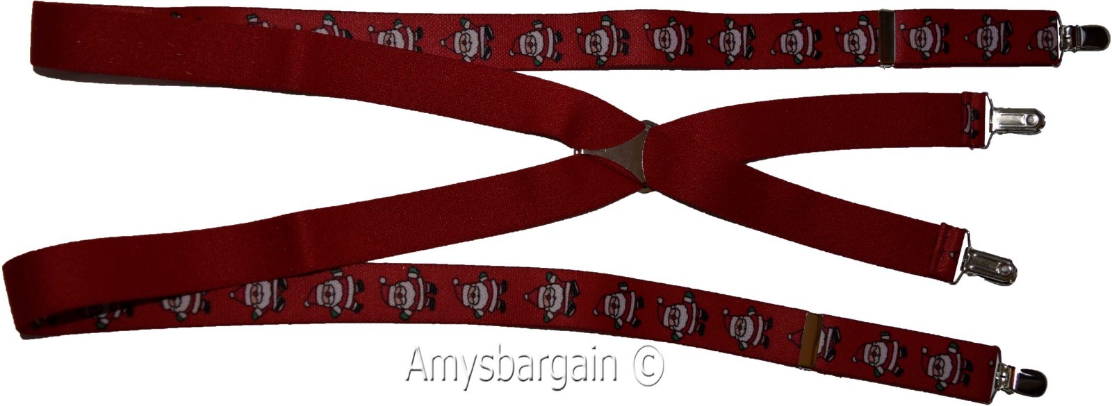 Santa Claus suspenders Christmas gift item x-mas gift suspenders clip on waist - Image 9