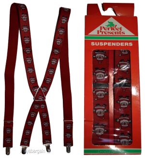 Santa Claus suspenders Christmas gift item x-mas gift suspenders clip on waist - Image 3