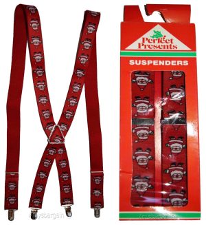 Santa Claus suspenders Christmas gift item x-mas gift suspenders clip on waist