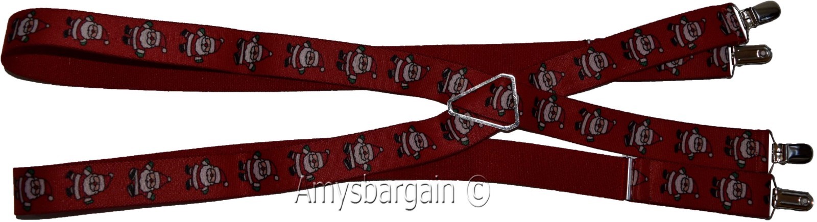 Santa Claus suspenders Christmas gift item x-mas gift suspenders clip on waist - Image 7