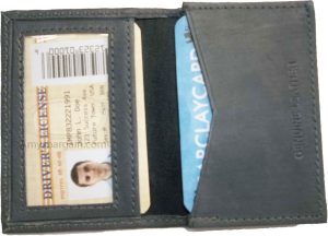 Men and women's leather business card id credit card case 30 plus card holder NW - Image 22