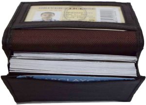 Men and women's leather business card id credit card case 30 plus card holder NW - Image 15