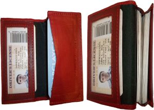 Men and women's leather business card id credit card case 30 plus card holder NW - Image 18