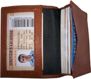 Men and women's leather business card id credit card case 30 plus card holder NW - Image 16