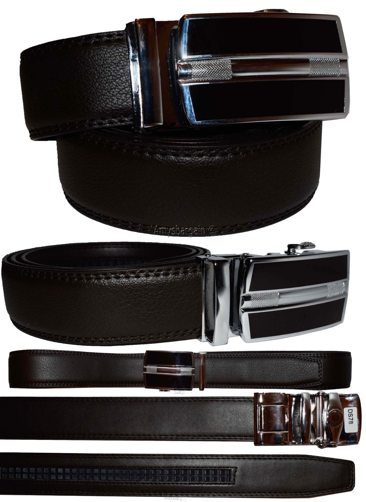 Men's Belt Auto-lock Type, dress belt easy adjust men's belt track bucke up 50" - Image 13
