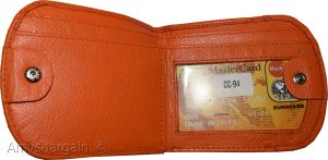 Women's leather wallet change purse 2 bill pockets coin case new ladies wallet - Image 24