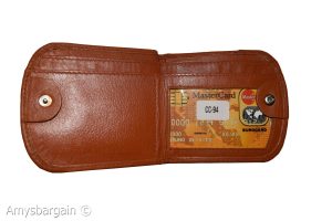 Women's leather wallet change purse 2 bill pockets coin case new ladies wallet - Image 27