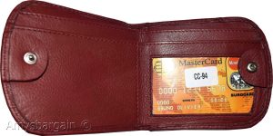 Women's leather wallet change purse 2 bill pockets coin case new ladies wallet - Image 29