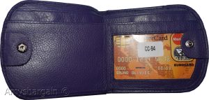 Women's leather wallet change purse 2 bill pockets coin case new ladies wallet - Image 26