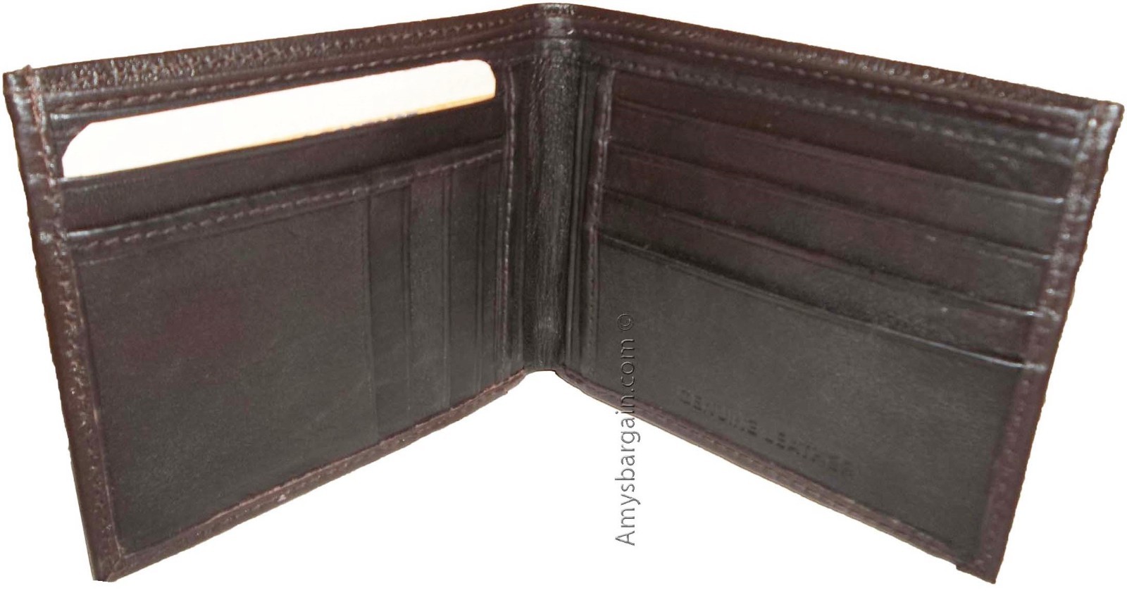 men's wallet bifold leather wallet 14 card 1 id 2 bill slots unbranded bn wallet - Image 15