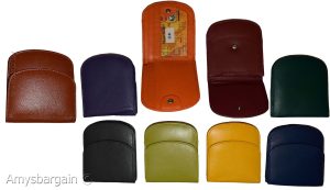 Women's leather wallet change purse 2 bill pockets coin case new ladies wallet - Image 11