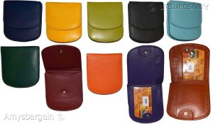 Women's leather wallet change purse 2 bill pockets coin case new ladies wallet - Image 16
