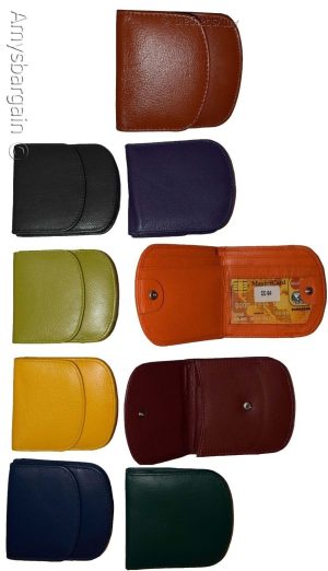 Women's leather wallet change purse 2 bill pockets coin case new ladies wallet - Image 5