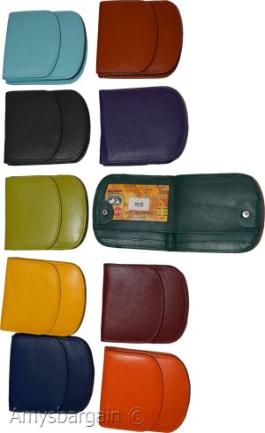 Women's leather wallet change purse 2 bill pockets coin case new ladies wallet - Image 7