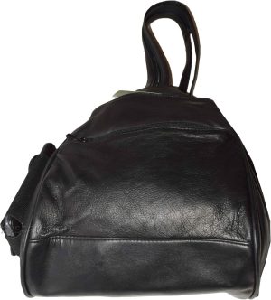 Women's small Leather backpack, Knapsack Black daypack small Black backpack #31 - Image 15