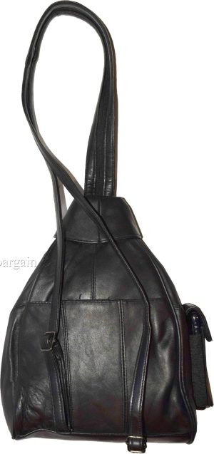 Women's small Leather backpack, Knapsack Black daypack small Black backpack #31 - Image 7