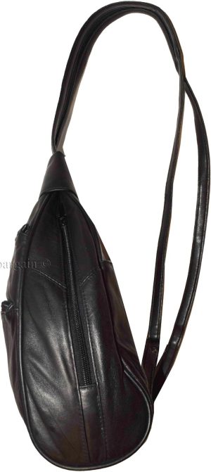Women's small Leather backpack, Knapsack Black daypack small Black backpack #31 - Image 8