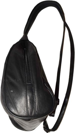 Women's small Leather backpack, Knapsack Black daypack small Black backpack #31 - Image 9