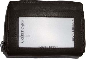 Women's wallet leather brown small billfold 6 card 2 ID windows change purse new - Image 7