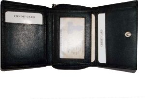 Women's wallet leather brown small billfold 6 card 2 IDs windows change purse BN - Image 5