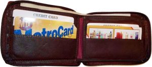 Zip around man's Leather wallet 9 credit card flip side ID window br new wallet - Image 7