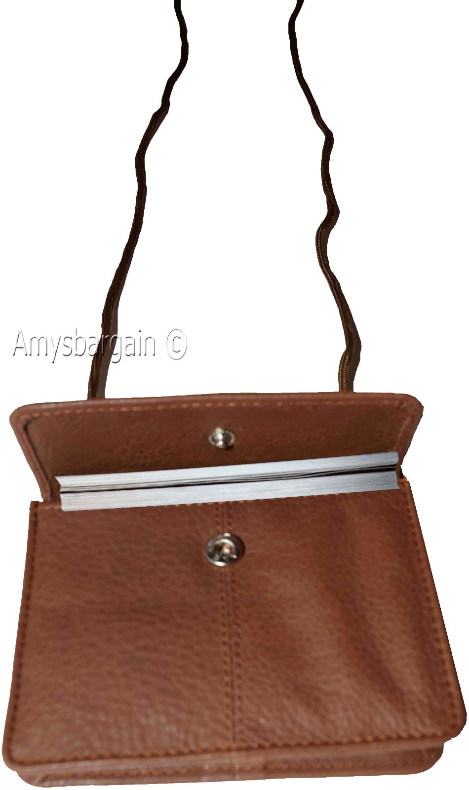 business card case card holder w/ neck string 30 business card clear id window - Image 5