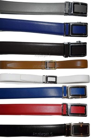 leather belt men's belt quick lock belt auto lock belt dress/casual belt to 50" - Image 8