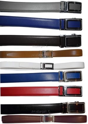 leather belt men's belt quick lock belt auto lock belt dress/casual belt to 50" - Image 9