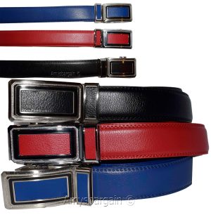leather belt men's belt quick lock belt auto lock belt dress/casual belt to 50" - Image 4