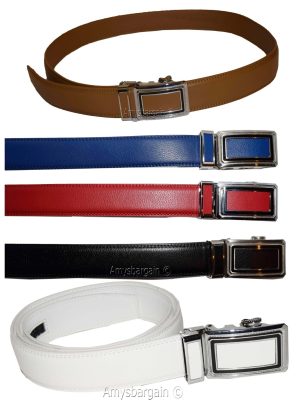 leather belt men's belt quick lock belt auto lock belt dress/casual belt to 50" - Image 7