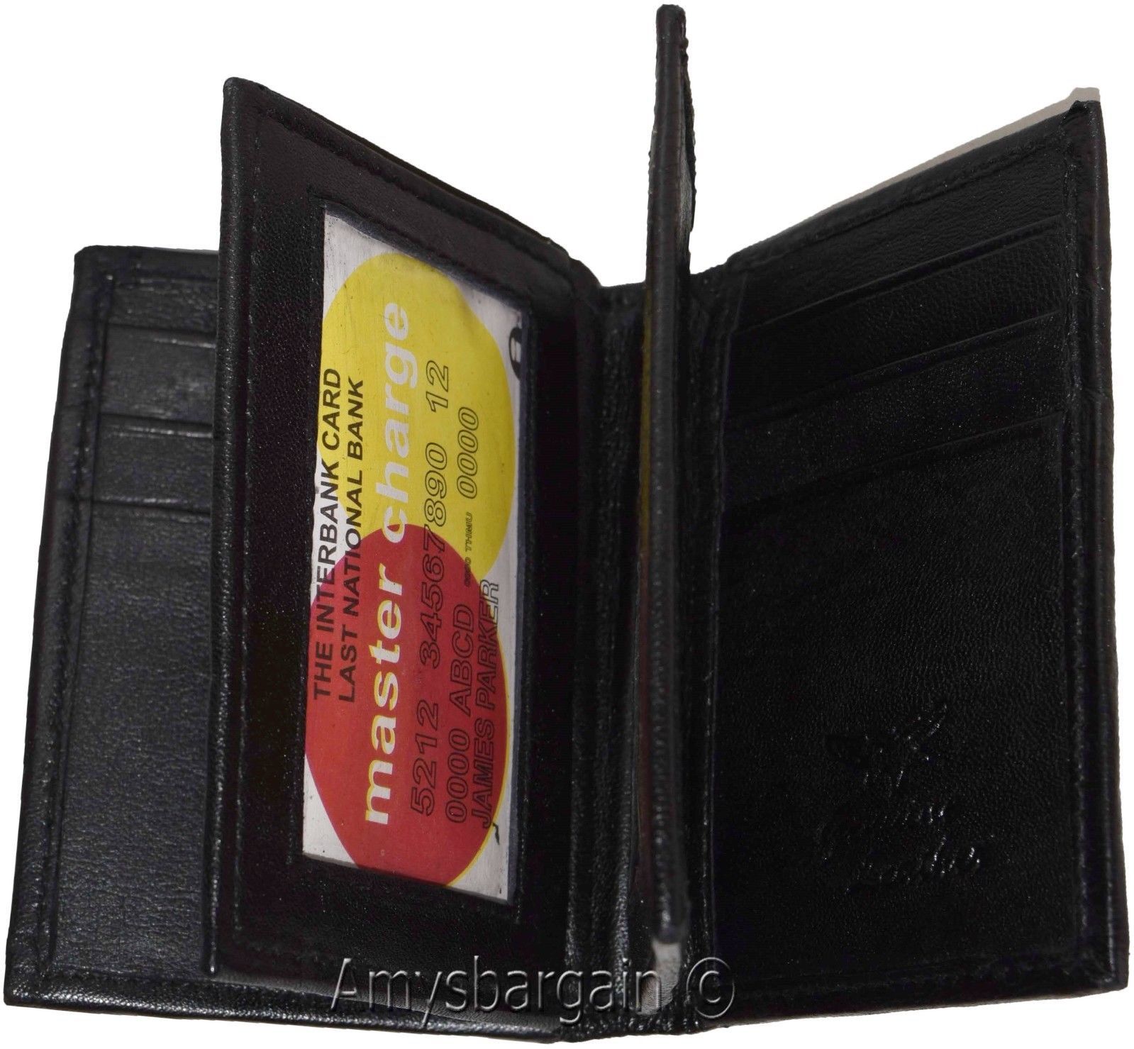 leather business black card credit case 12 cards 3 id new credit card holder #74 - Image 12