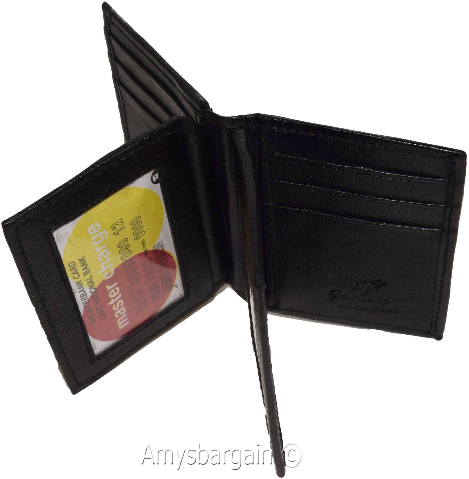 leather business black card credit case 12 cards 3 id new credit card holder #74 - Image 9