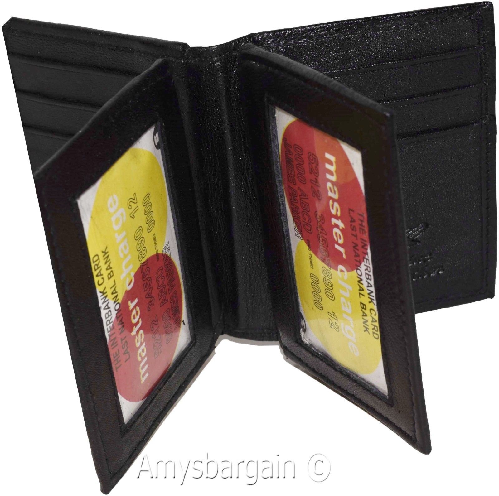 leather business black card credit case 12 cards 3 id new credit card holder #74 - Image 10