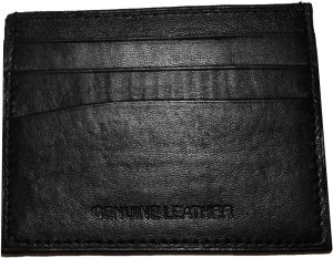 leather business card 7 credit card black genuine leather id card holder id slot - Image 13