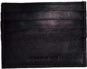 leather business card 7 credit card black genuine leather id card holder id slot - Image 6