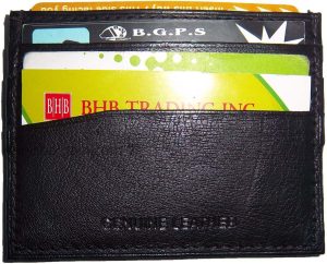 leather business card 7 credit card black genuine leather id card holder id slot - Image 10