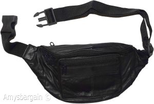 leather waist pouch black pouch waist bag leather bag fanny pack brand new bag - Image 3