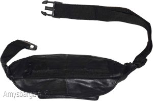 leather waist pouch black pouch waist bag leather bag fanny pack brand new bag - Image 4